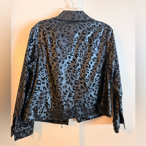 Bamboo Traders Black Leopard Print Jacket Size PL - Picture 8 of 10